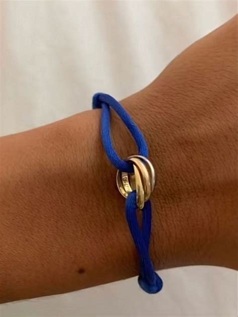 cartier trinity bracelet blue|cartier bracelet trinity size guide.